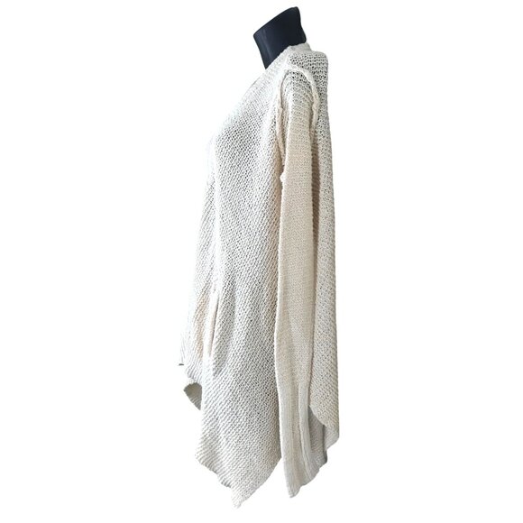 Free People Oversized Lagenlook Cream Cardigan 84% Cotton 16% Rayon Size XS - Picture 5 of 8